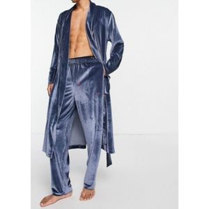 TrendsbyCp Conjunto de Bata de Terciopelo de Lujo para Hombre, Suave y Transpirable, con Pantalones de Pijama de Manga Larga, Ropa de Dormir para el Hogar - Product Image 4