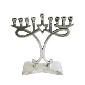 Candélabre contemporain en métal à 9 bras, porte-bougie décoratif élégant pour table - Product Image 2