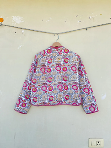 Veste d'hiver matelassée en coton indien fait à la main Style Kimono respirant avec méthode de tissage tissé longue longueur - Product Image 4