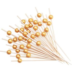 150 Count 4.7 Inch Wooden Cocktail Skewers Fancy <b>Toothpicks</b> for Appetizers and Drinks Cocktail Stirrer - Product Image 1