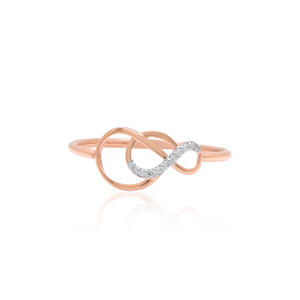 Anillo clásico de diamantes de 0.04 quilates, corte brillante redondo, color HI, claridad VS SI, oro rosa, joyería fina, anillo de compromiso y boda. - Product Image 3