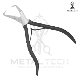 Pince professionnelle incurvée en acier inoxydable pour l'élimination des extensions de cheveux, avec poignée ergonomique recouverte de caoutchouc, outils de dépose des liens de kératine - Product Image 2