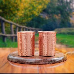 Stable Quality Copper Glass Tumbler Manufacturer Ayurvedic Drinking Water Cup Bulk Export Metal <b>Drinkware</b> Supplier - Product Image 4