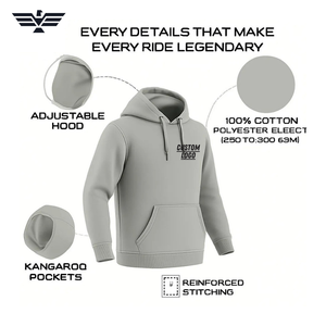 Sudadera de Motociclista Unisex de Algodón Transpirable de Alto Rendimiento con Protección de Armadura de Nivel 2 CE de 550 g/m² - Product Image 3
