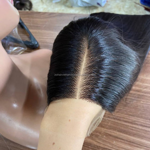 Peluca de Cabello Virgen Vietnamita con Frente de Encaje HD Transparente, Liso Sedoso, Largo, Color Personalizable, Sin Enredos - Product Image 4