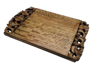 Planche à découper en bois d'acacia gravée sur mesure avec poignée décorative, cadeau personnalisé, durable, sans danger pour les aliments, plateau de service - Product Image 4