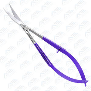 Micro ciseaux à cuticules courbes russes extra pointus pour la coupe des sourcils Ciseaux à cuticules à ressort Instruments de beauté Outils de beauté - Product Image 5