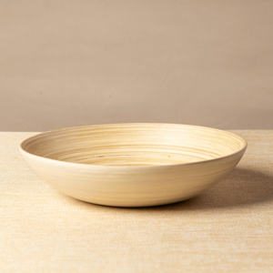 Bol à salade en bambou tressé fait main, design classique, vaisselle jetable écologique pour la maison et la cuisine - Product Image 1