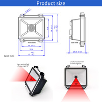 Lector EMT8050MC Rs232, escáner de código de barras Qr, módulo Lector de código de barras Qr para máquina expendedora de helados