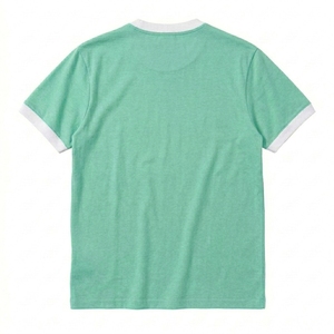Men Light <b>Weight</b> Breathable Combed Cotton Fabric Solid Color Crew Neck Short Sleeve <b>Blank</b> Design T Shirt Wholesale Price - Product Image 2