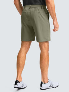 Shorts de golf décontractés pour hommes, taille élastique, cordon de serrage, haute qualité, longueur genou, légers, respirants, en coton, anti-humidité, séchage rapide - Product Image 2