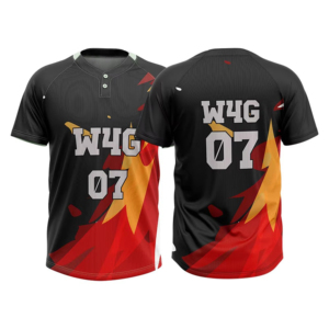 Men's Black Striped Baseball Jersey W4G 07 Mayer Screen Printed Moisture Wicking <b>Polyester</b> Short Sleeve Regular Fit - Product Image 5