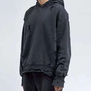 Custom Blank Vintage Distressed <b>Pullover</b> <b>Mens</b> Acid Washed Paint Splatter Sunfaded Winter Fleece Streetwear Hoodie No - Product Image 4