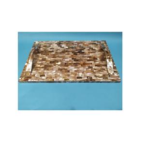 Plateau de rangement en nacre de qualité standard avec poignée en acier inoxydable, compatible lave-vaisselle, pour mariage et maison - Product Image 1