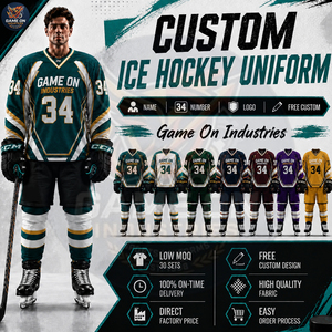 Ensemble maillot et short de hockey pour hommes en tissu respirant tendance, service OEM ODM, nouveau style, uniformes personnalisés pour clubs de hockey sur glace - Product Image 5