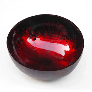 Vietnam Hanoi lacquer coconut bowl in <b>natural</b> and colorful designs perfect for eco conscious dining and wholesale use - Product Image 4