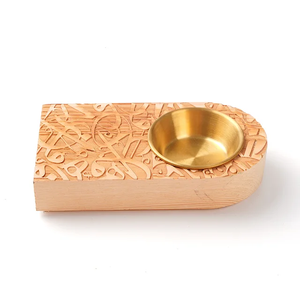 Brûleur à Bakhoor en bois artisanal WoodAura Heritage, porte-encens en bois naturel avec un design arabe élégant pour la décoration de la maison - Product Image 1