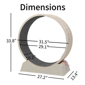 80*34*86CM White PP Track Connector Assembly Circular Design Gray Carpet 15kg Cat Treadmill 1 Cat Teaser Stick <b>Exercise</b> <b>Wheels</b> - Product Image 4