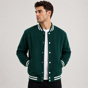 Custom Wool Body Varsity <b>Jacket</b> With Chenille Letters And Team Name Personalized <b>Leather</b> Sleeve Letterman <b>Jacket</b> With Embroidery - Product Image 1