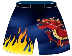 Pantalones Cortos de Boxeo MMA BJJ de Corte Alto Unisex con Logotipo Personalizado por Sublimación, Pantalones Cortos de Lucha Sin Gi para UFC, Entrenamiento de Kickboxing y Grappling, Cómodos - Product Image 2