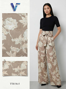 Tissu satiné floral latin 150/160 cm, léger et transparent, 100 % polyester respirant 60 GSM, pour vêtements de mariage femme, modèle 8027 - Product Image 3