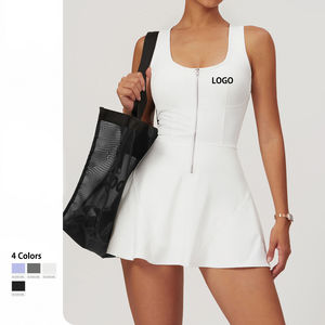 ชุดเทนนิสผู้หญิงไซส์ใหญ่ ปี 2026 ระบายอากาศได้ดี ป้องกันรังสียูวี แห้งเร็ว ยืดหยุ่นสูง กระชับรูปร่าง มีซิปด้านหน้า - Product Image 4