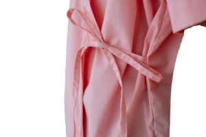 Venta al por mayor 100% poliéster tejido de longitud completa batas de hospital para hombres mujeres llano pacientes batas todas las tallas de alta calidad Hospital - Product Image 4