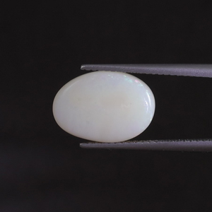 Opale blanche naturelle, pierre précieuse en vrac, 3,48 carats, taille ovale 14x10mm, 4mm, certifiée IGI, cirée/huileée, polie, légère, d'Inde, pour la joaillerie - Product Image 3
