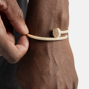 Luxury Iced Out Nail <b>Bangle</b> Bracelet 925 Sterling Silver VVS Moissanite Open Cuff Bracelet for <b>Men</b> Women - Product Image 3