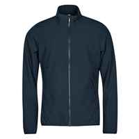 Veste softshell bleu marine pour homme, col montant, fermeture éclair, coupe-vent, décontractée, pour l'automne, coupe régulière, polyester tricoté