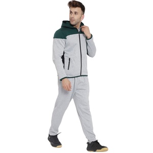 Fashion Sportswear Men's Custom Brand Logo 2 <b>Pc</b> Zip up Cotton Tracksuit Sweatsuit Jogger Suit Men Track Suit <b>Set</b> - Product Image 2