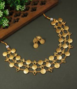 Parure de bijoux de temple plaquée or style Bollywood, faite à la main, avec pierres vertes émeraude, colliers de mariée traditionnels pour femmes - Product Image 1