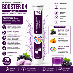Immunity Enhancing Antioxidant Effervescent Tablet 04 Dietary <b>Supplement</b> for OEM Private Label Supply - Product Image 1