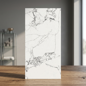 Revêtement de sol en marbre aspect marbre 120x60 de haute qualité Revêtement de sol en marbre SPC de style européen Rosalia Carrelage mural en céramique antidérapant blanc - Product Image 5
