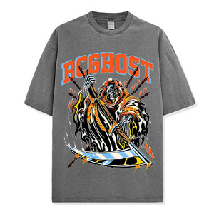 Camiseta Extra Grande Personalizada para Hombre, 100% Algodón, 220 g/m², Estampado Gráfico, Cuello Redondo, Estilo Casual Urbano, Venta al Por Mayor OEM - Product Image 5