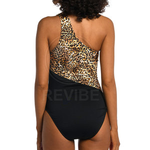 Maillot de bain une pièce pour femme, nouveau style, couleur et logo personnalisables, motif lettres sur le devant, en Spandex/Polyester respirant, meilleur prix, vente chaude - Product Image 2