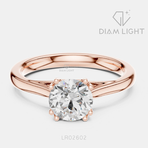 Bague de fiançailles en diamant cultivé en laboratoire, or blanc 14 carats, coupe ronde, solitaire, bague de mariage, bijoux fins, certifiée IGI - Product Image 3