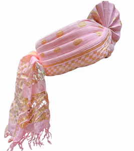 Turban Pagdi de mariage rose traditionnel pour Barati – Vente en gros – Coiffe confortable et élégante pour le marié lors des événements indiens - Product Image 2