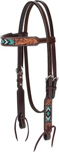 Serre-tête et plastron en cuir véritable pour chevaux Western Horse avec clous pour chevaux utilisés en Inde Prix de gros - Product Image 3