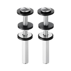 Kit di bulloni per sedile WC in acciaio inossidabile resistente da 2 pezzi, bulloni universali di ricambio per cassetta WC con viti, bulloni per mobili - Product Image 1