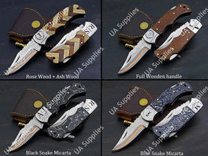 Cuchillos Plegables EDC de Cobre Damasco, Grado Industrial, Hechos a Mano, Profesionales, 58 HRC, Afilados como una Navaja, OEM/ODM, Personalizables, Venta al Por Mayor - Product Image 6