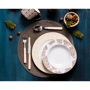 Set di 6 tovagliette rotonde Excelsa in plastica grigia D36cm - Product Image 2