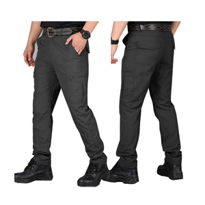 Nouveau pantalon cargo décontracté pour homme, coupe droite, extensible, style urbain, jean léger à rivets Paisley pour l'été - Product Image 5