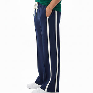 Pantalon ample pour homme 2026, coupe décontractée, bleu marine avec bandes latérales blanches, fermeture éclair, grande taille, service OEM, hiver - Product Image 2