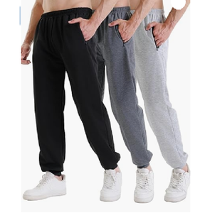 Pantalones Deportivos de Felpa para Hombre, Mezcla de Algodón Premium, con Cintura Ajustable con Cordón y Bolsillos Laterales Profundos para Uso Diario - Product Image 3