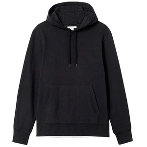 Sudaderas con Capucha Negras de Primera Calidad para Hombre, 100% Algodón, Técnica de Impresión y Bordado, Teñido Liso, Venta al Por Mayor - Product Image 3