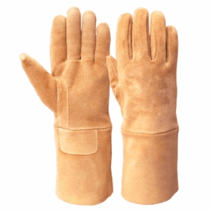 Gants de travail en cuir de vachette pleine fleur haute performance, résistants, protection des mains pour la sécurité industrielle, antistatiques, antivibrations - Product Image 1