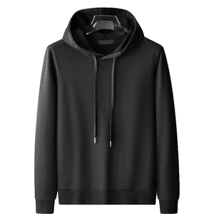 Sweat à capuche oversize en polaire de couleur unie pour homme, avec cordon de serrage, logo personnalisé, coupe-vent, pour l'hiver, l'automne, décontracté, pour l'extérieur, printemps - Product Image 1