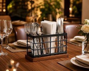 Porte-ustensiles avec cadre métallique, support de rangement de cuisine sur pied, design minimaliste, durable, non pliable, à un seul niveau - Product Image 4