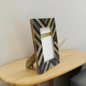 Natural Buffalo Horn Foldable Handmade Eco-Friendly Durable Rectangle Tabletop Rustic Vertical Photo <b>Frame</b> - Product Image 1